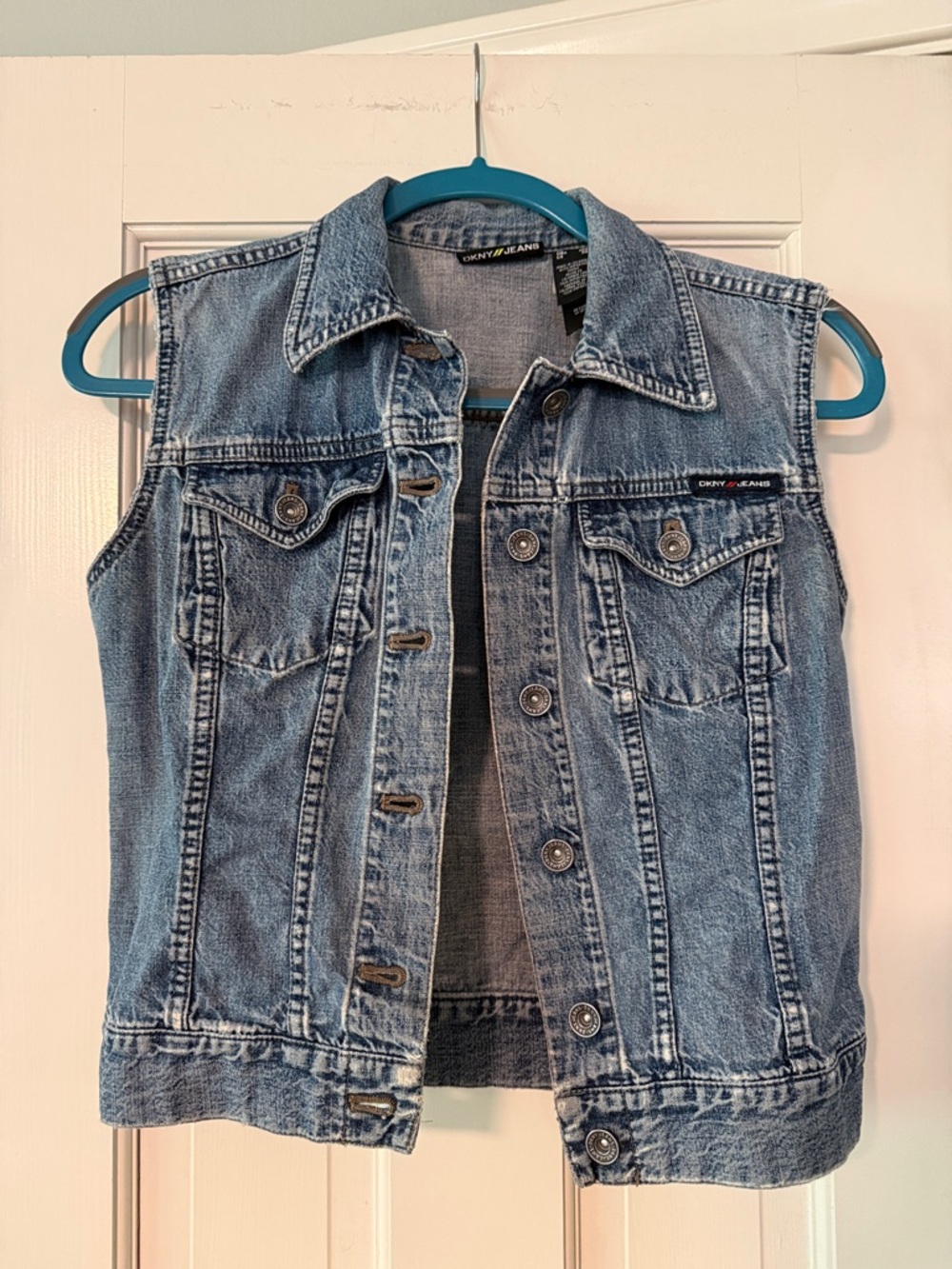 DKNY Jeans Light Blue Denim Vest